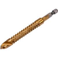 Сверло фрезеровочное по металлу YATO: HSS-TIN, &Oslash;= 10 мм, l= 105 мм, HEX - 1/4" [50/200]