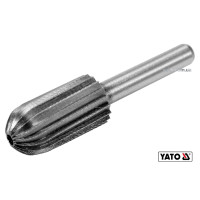 Фреза цилиндрическая полукруглая по металлу YATO: Ø13 x 25/55 мм, HSS 4241, хвостовик- Ø6 мм [80]