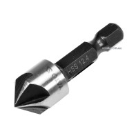 Зенкер конический по металлу YATO: HSS, &Oslash;=12.4 мм, l=40 мм, 5 кромок, HEX-1/4" [50/200]