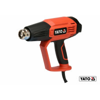 Фен технічний мережевий YATO: 1.6 кВт, 50-650°C, 250-500л/хв, 2 режими, регулятор тем-ри+5насадок[5]