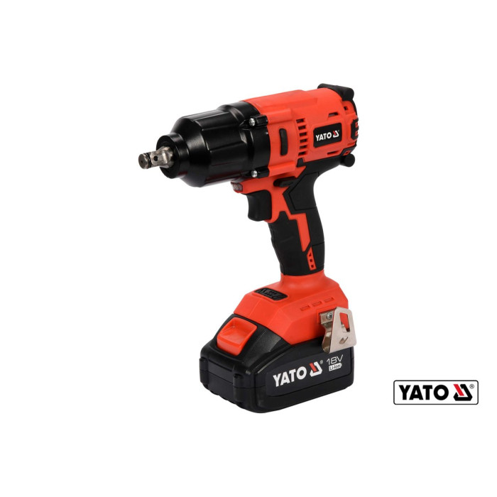 Гайковерт ударний акумуляторний безщітковий YATO: квадрат-1/2", 700 Нм, Li-Ion 18В, 3 Агод +кейс [3]
