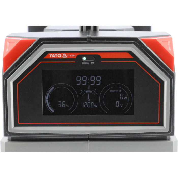 Портативна станція YATO 917 ВтГод, вихід- 1,2 кВт, порти: 230V AC / USB