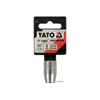 Перехідник для насадок викруткових YATO : квадрат 3/8"(F) HEX= М8 мм(M), CrV [Блістер] [5/300]