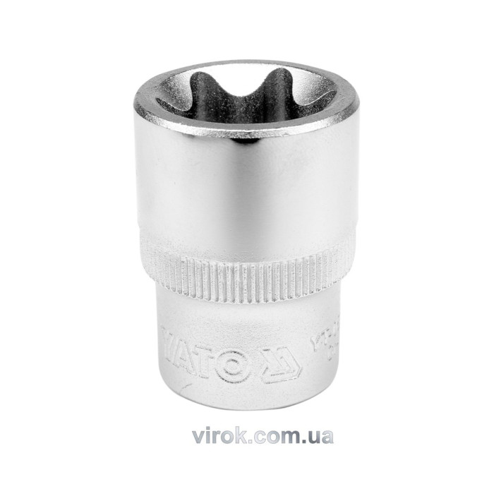 Головка торцева YATO : TORX E16, квадрат 1/2", L= 38 мм. CrV,  [12/120/240]