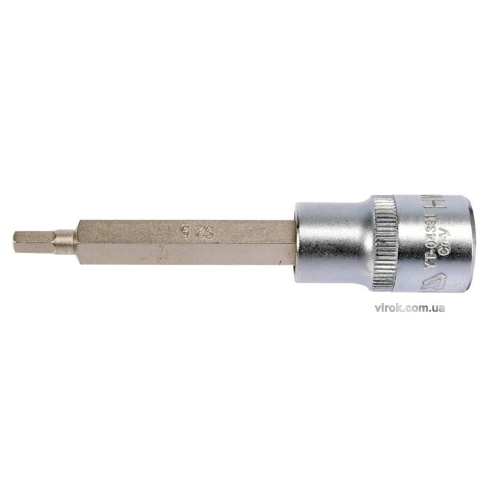Головка торцева YATO квадрат 1/2 HEX M5, L= 100 мм. подовжена [20/120]