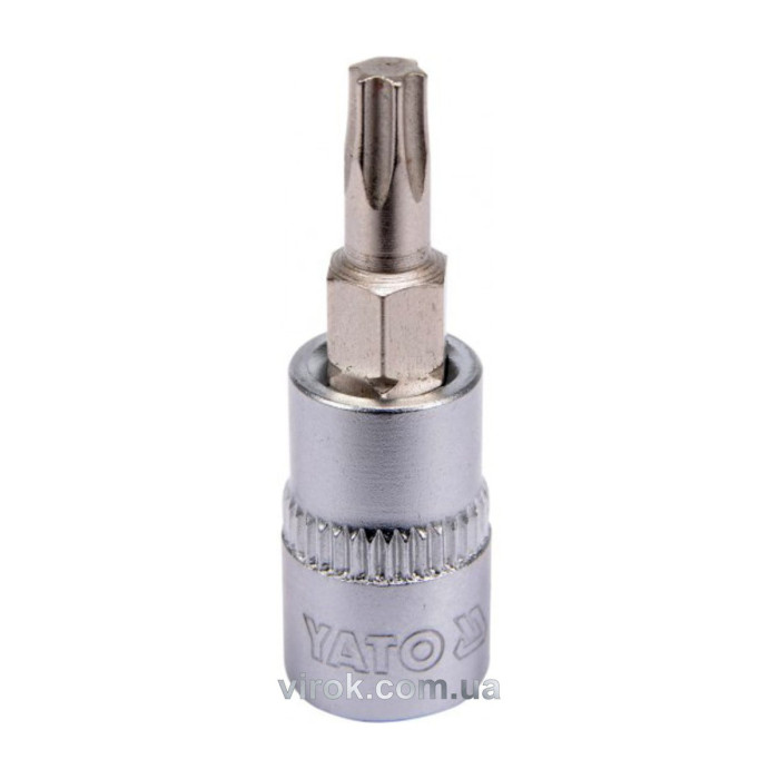 Головка торцева YATO квадрат 1/4 "TORX" Т25, L= 37 мм [150/600]