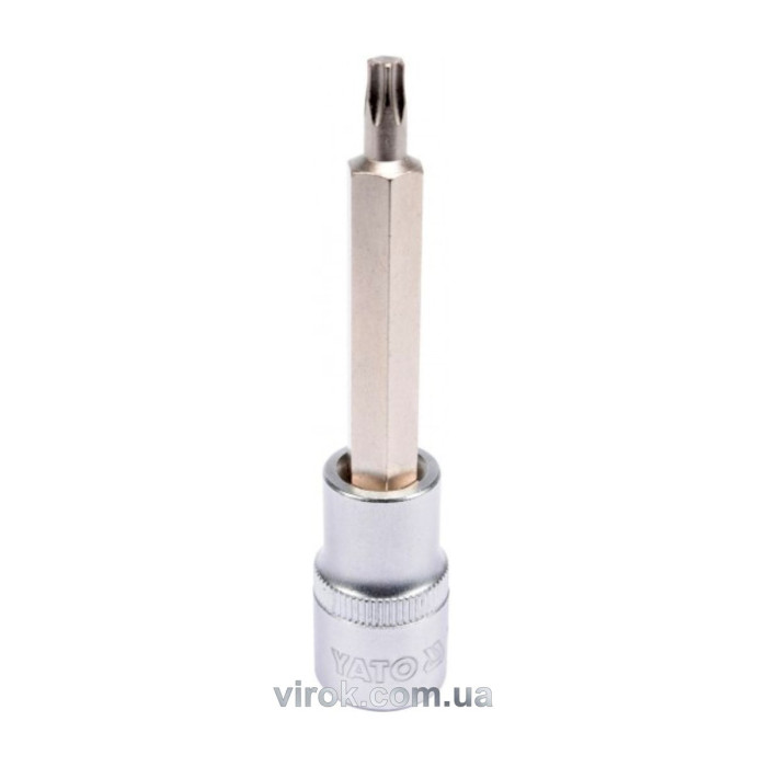 Головка торцева YATO квадрат 1/2 "TORX" подовжена Т30, L= 100 мм [20/120]