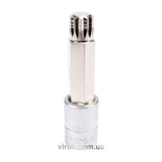 Головка торцевая YATO квадрат 1/2 "SPLINE" удлиненная M17, L=100 мм [20/120]