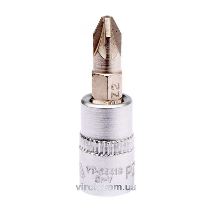 Головка торцева YATO квадрату 1/4 "Pozidriv" PZ2, L= 37 мм [150/600]