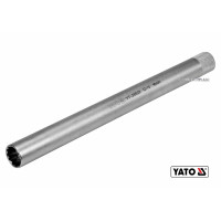 Головка торцева 12-гранна до свічок двигунів YATO : квадрат 3/8", M16 L= 250 мм, Cr-V [12/48]