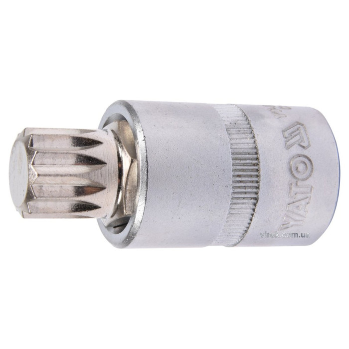 Головка торцева YATO квадрат 1/2 "SPLINE" M16, L= 55 мм [40/160]
