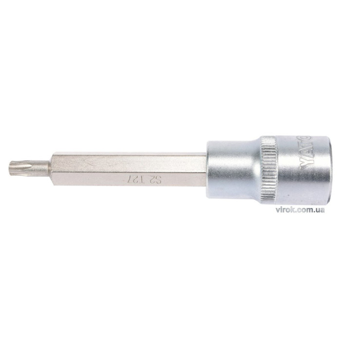 Головка торцева YATO квадрат 1/2 "TORX" подовжена Т27, L= 100 мм [20/120]