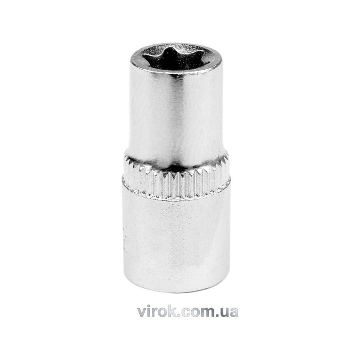 Головка торцева YATO : TORX E4, квадрат 1/4", L= 25 мм. CrV, [24/240/480]