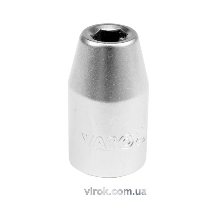Перехідник для насадок викруткових YATO : квадрат 1/2"(F) - HEX= M8 мм(M), L= 38 мм [10/150/300]