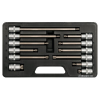 Набор торцевых головок с насадками Spline YATO : квадрат 1/2", M6-17. 12 Шт. [10]