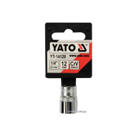 Головка торцевая 6-гранная YATO: квадрат 1/4", М12, CrV [Блистер] [6/360]