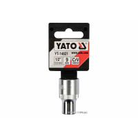 Головка торцевая YATO: квадрат 1/2", SPLINE M9 мм, L=38 мм. CrV [Блистер] [10/200]