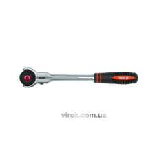 Тріщатка YATO : квадрат 1/2", L= 280 мм, 72T, обертова головка [6/30]