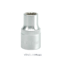 Головка торцева 12-гранна YATO : квадрат 1/2", М= 11 мм, L= 38 мм [12/120/240]