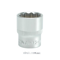 Головка торцева 12-гранна YATO : квадрат 1/2", М= 24 мм, L= 38 мм [12/60/120]