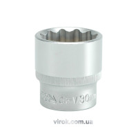 Головка торцевая 12-гранная YATO: квадрат 1/2", М=30 мм, L=42 мм [6/48/96]