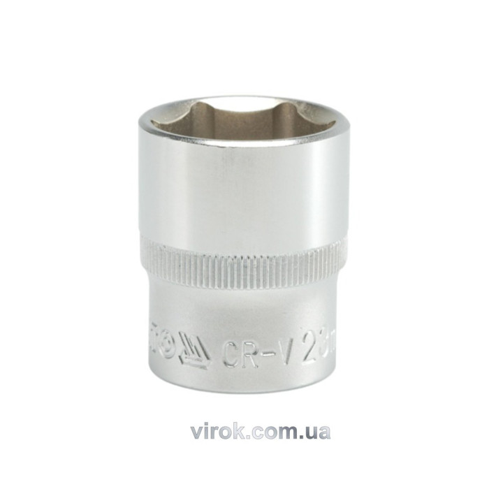 Головка торцева 6-гранна YATO : квадрат 1/2", М= 23 мм, L= 38 мм [12/60/120]