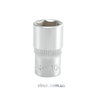 Головка торцева 6-гранна YATO : квадрат 1/4", М= 10 мм, L= 25 мм [24/240/400]