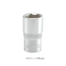 Головка торцева 6-гранна YATO : квадрат 1/4", М= 10 мм, L= 25 мм [24/240/400]