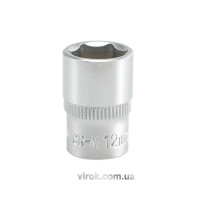 Головка торцева 6-гранна YATO : квадрат 1/4", М= 12 мм, L= 25 мм [24/240/480]