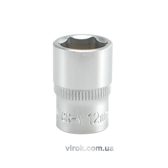 Головка торцева 6-гранна YATO : квадрат 1/4", М= 12 мм, L= 25 мм [24/240/480]