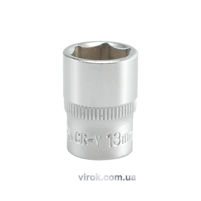 Головка торцева 6-гранна YATO : квадрат 1/4", М= 13 мм, L= 25 мм [24/240/400]