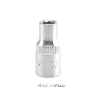 Головка торцева 6-гранна YATO : квадрат 1/4", М= 5,5 мм, L= 25 мм [24/240/400]