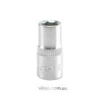 Головка торцева 6-гранна YATO : квадрат 1/4", М= 7 мм, L= 25 мм [24/240/400]