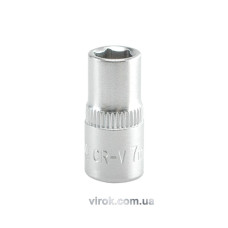 Головка торцева 6-гранна YATO : квадрат 1/4", М= 7 мм, L= 25 мм [24/240/400]