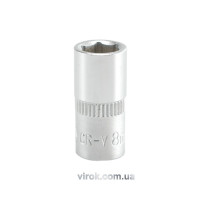 Головка торцева 6-гранна YATO : квадрат 1/4", М= 8 мм, L= 25 мм [24/240/400]