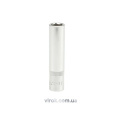Головка торцева 6-гранна YATO : подовжена, квадрат 1/4", М= 8 мм, L= 50 мм [24/240/480]