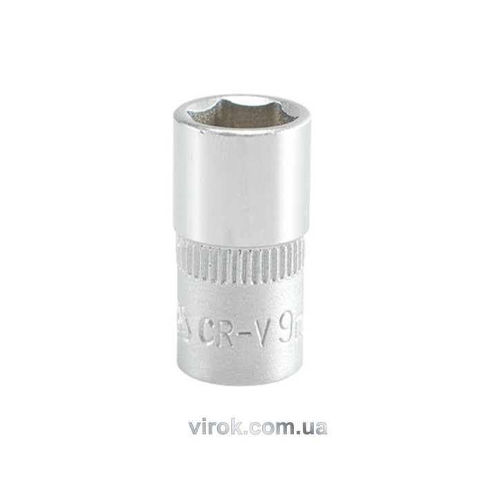 Головка торцева 6-гранна YATO : квадрат 1/4", М= 9 мм, L= 25 мм [24/240/400]