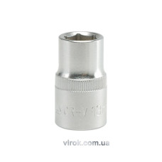 Головка торцева 6-гранна YATO : квадрат 1/2", М= 13 мм, L= 38 мм [12/120/240]