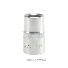 Головка торцева 6-гранна YATO : квадрат 1/2", М= 14 мм, L= 38 мм [12/120/240]