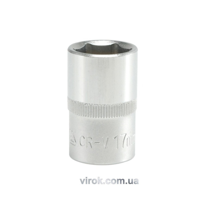 Головка торцева 6-гранна YATO : квадрат 1/2", М= 17 мм, L= 38 мм [12/120/240]