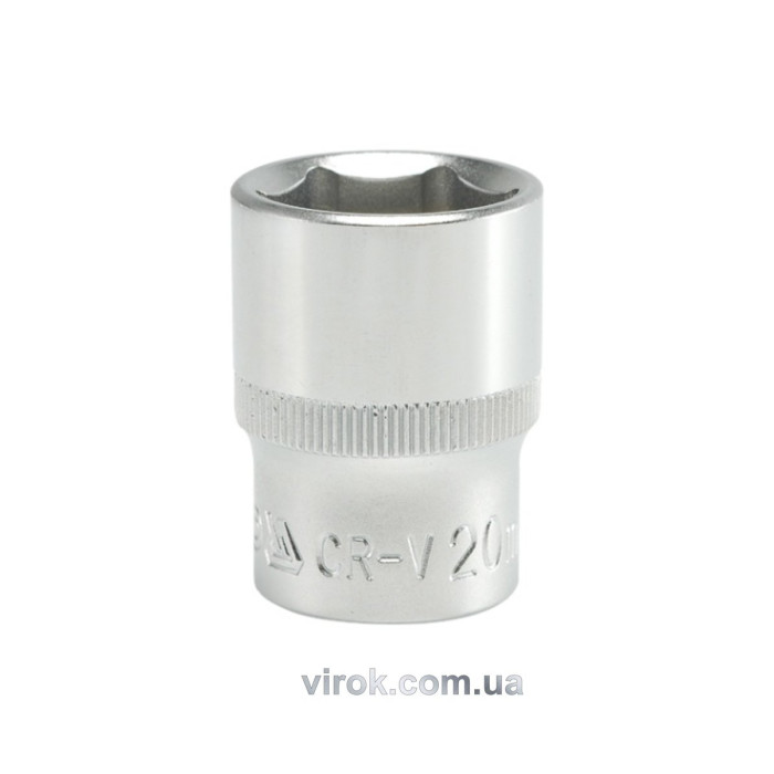 Головка торцева 6-гранна YATO : квадрат 1/2", М= 20 мм, L= 38 мм [12/120/240]