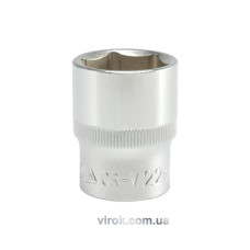 Головка торцева 6-гранна YATO : квадрат 1/2", М= 22 мм, L= 38 мм [12/120/240]