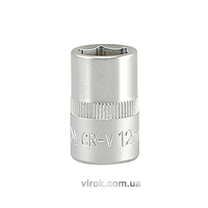 Головка торцева 6-гранна YATO : квадрат 3/8", М= 12 мм, L= 28 мм [24/240/480]