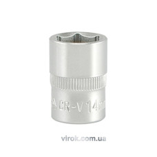 Головка торцева 6-гранна YATO : квадрат 3/8", М= 14 мм, L= 28 мм [24/240/480]