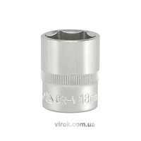 Головка торцева 6-гранна YATO : квадрат 3/8", М= 18 мм, L= 30 мм [12/120/240]