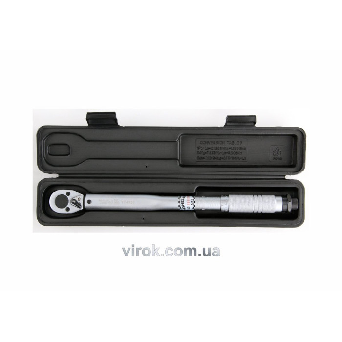 Ключ динамометричний YATO : квадрат 3/8", F= 19- 110 Нм, L= 366 мм [20]