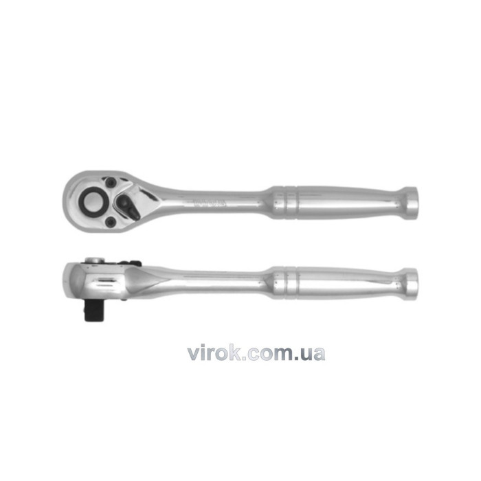 Трещатка YATO: квадрат 3/8", L= 170 мм, 72T [6/24/48]