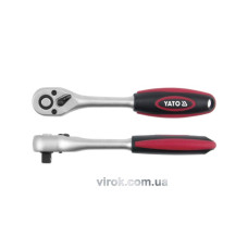 Тріщатка YATO : квадрат 3/8", L= 197 мм, 72T [6/24/48]