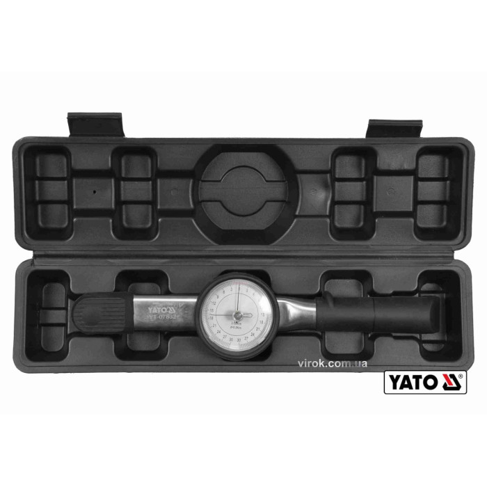 Ключ динамометричний YATO : квадрат 3/8", F= 3- 30 Нм зі стрілочно циферблатною шкалою [12]