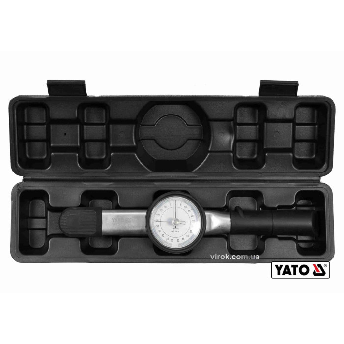 Ключ динамометричний YATO : квадрат 3/8", F= 5- 50 Нм зі стрілочно циферблатною шкалою(DW)